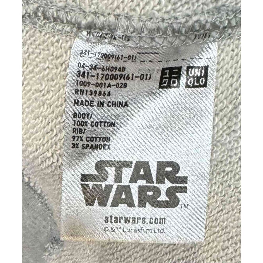 Uniqlo Star Wars Darth Vader Grey Pullover Hoodie Mens Small - Picture 7 of 7